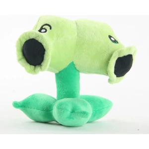 Plants And Zombie Yeşil Çiftbaşlı Top Atan Peluş Oyuncak 18CM