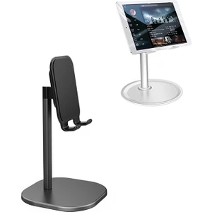 Tcp-02 Evrensel 4-10 Inç Telefon Alüminyum Metal Tutucu (Siyah) (Yurt Dışından)