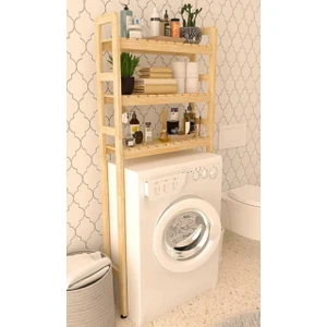 Wooden Women World Doğalahşapbanyo Çamaşır Makinesi Üst Dolap Toplayıcı Düzenleyici