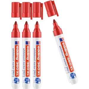 360Xl Beyaz Yazı Tahtası Kalemi Kırmızı 4 Adet