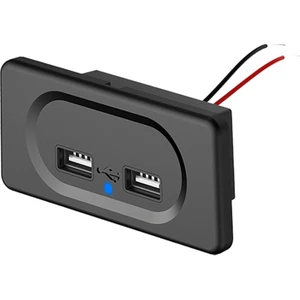 4.8A Kısa Kablo Rv Bus Modifiye Araç Şarj Çift USB Şarj (Yurt Dışından)