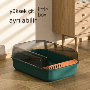 Kedi Malzemeleri Yarı Kapalı Kedi Tuvaleti Ekstra Büyük Kedi Tuvaleti (Yurt Dışından)