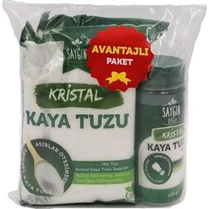 Kaya Tuzu Tuzluklu Ikili Set (500G+250G)