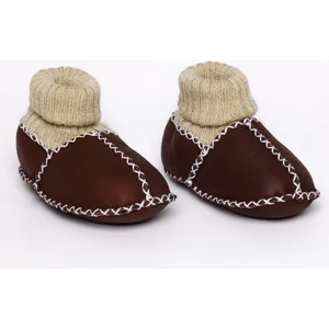 Bebe Patik Ayakkabı Hakiki Deri Lüx Kahverengi