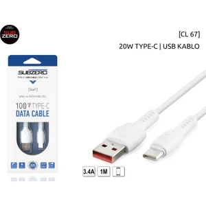 Hasırcıjet Subzero CL67 20W 3.4A Type-C / USB Kablo 1 M