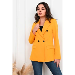 Kadın Astarlı Büyük Beden Blazer Ceket 0101-1