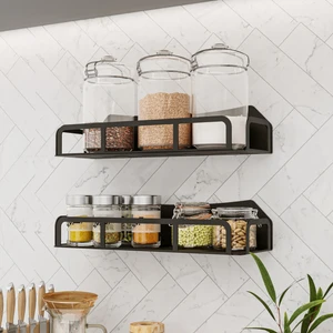 Mutfak Kiler Baharatlık Rafı Kupa Bardak Kavanoz Düzenleyici Baharat Takımı Organizer (2'li Set)
