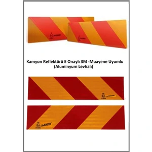 Kamyon- Römork Alüminyum Levha Reflektör E-37 Onaylı Alkotek 2li Tkm 1 Adet