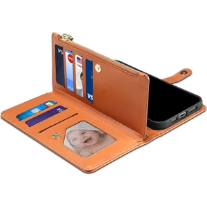 Samsung Galaxy S22 Ultra 5g Deri Foli Flip Cover Rfıd Engelleme Cüzdanı Stand Ile (Yurt Dışından)