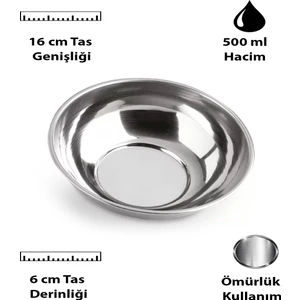 Hediye Nest Paslanmaz Çelik Köpek ve Kedi Mama ve Su Kabı 500 ml