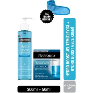 Hydro Boost Water Gel Temizleyici 200 ml + Nemlendirici Gece Kremi 50 ml + Saç Bandı