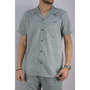 Inpool Erkek Yazlık Slim Fit Pamuk Keten Gömlek