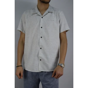 Inpool Erkek Yazlık Slim Fit Pamuk Keten Gömlek