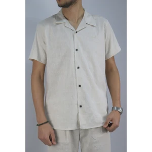 Inpool Erkek Yazlık Slim Fit Pamuk Keten Gömlek