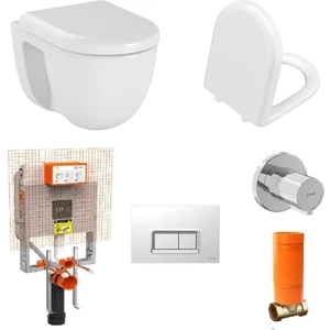 Vitra S40 Kanalsız Asma Klozet+Yavaş Kapak+ Gömme Rezervuar Set