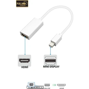 Mini Displayport To HDMI Kablosu Çevirici Dönüştürücü Adaptör Yüksek Kalite