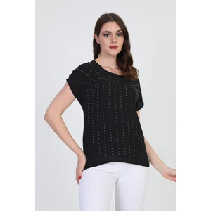 Ella Camelia Kadın Işlemeli Bluz 19E093 Siyah