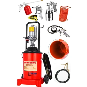Max Extra 12 Litre Havalı Gres Pompası 4 Mt. Hortum Tabanca ve 5 Parça Havalı Alet Seti