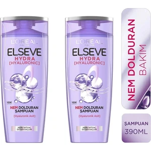 Elseve hydra (hyaluronic) Nem Dolduran Şampuan 390 ml 2 Adet