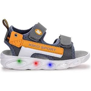 Kiko Kids 101 Işıklı Günlük Kız/erkek Çocuk Cırtlı Sandalet Ayakkabı Füme