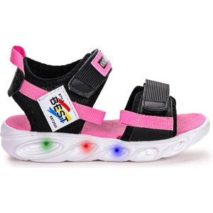 Kiko Kids 100 Işıklı Günlük Kız/erkek Çocuk Cırtlı Sandalet Ayakkabı