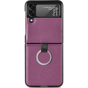 Samsung Galaxy Z Flip3 Için Litchi Desen Katlama Kılıfı 5g Mor (Yurt Dışından)