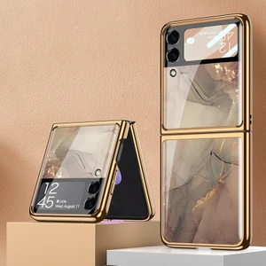 Samsung Galaxy Z Flip3 5g Şampanya Altın Gkk Kaplama Cam Telefon Kılıfı (Yurt Dışından)