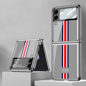 Samsung Galaxy Z Flip3 5g Için Gkk Kaplama Cam Telefon Kılıfı Exclusive Gri (Yurt Dışından)