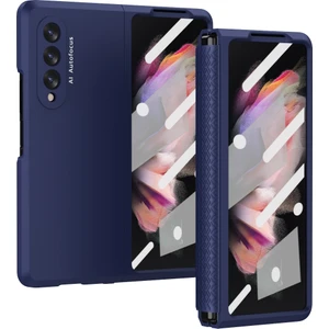 Samsung Galaxy Z Fold3 5g Mavi Için Tam Vücut Tpu Menteşe Flip Çanta (Yurt Dışından)