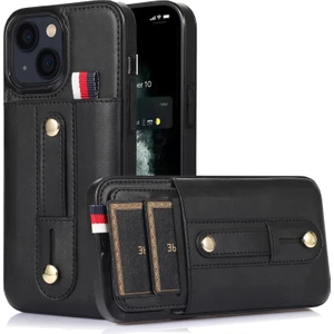 Iphone 13 Siyah Için Cüzdan Deri Kılıf (Yurt Dışından)