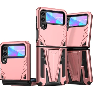 Pc+Tpu Samsung Galaxy Z Flip3 5g Gül Altın Için Şok Geçirmez Kılıf (Yurt Dışından)