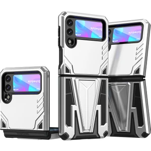 Pc+Tpu Samsung Galaxy Z Flip3 5g Gümüş Için Şok Geçirmez Kılıf (Yurt Dışından)
