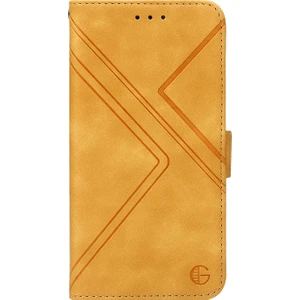 Geometrik Çizgi Pu Kasa Foriphone 13 Pro Sarı (Yurt Dışından)