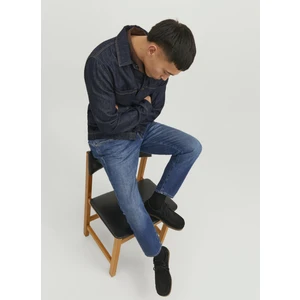 Jack & Jones Yüksek Bel Cropped Fit Mavi Erkek Denim Pantolon 12229858_JJIFRANK Jjleen Aa 170