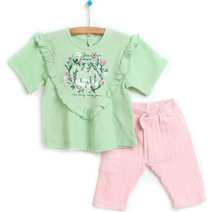 Botanical Garden Bluz – Pantolon Kız Bebek
