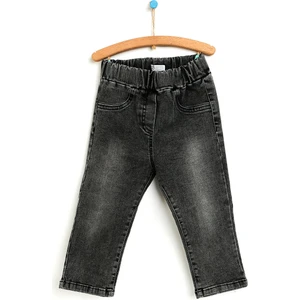 Basic Kız Bebek Siyah Denim Pantolon Kız Bebek