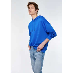 Dik Yaka Mavi Sweatshirt 0610965-83043