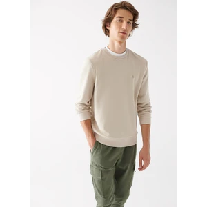 Bisiklet Yaka Bej Basic Sweatshirt 065751-35111