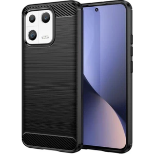 Xiaomi Mi 13 Global Brushed Carbon Fiber Silikon Kılıf - Siyah AL3332