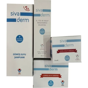 Siva Derm Sıvaderm Set (Gümüş Suyu Şampuan, Gümüş Suyu Sprey, Sos Cilt Krem, Gümüş Suyu Sabunu