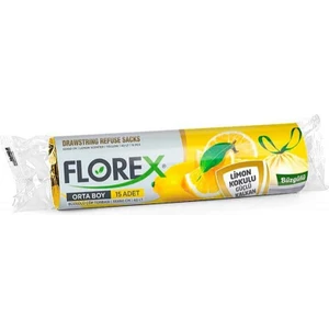 Florex Büzgülü Limon Kokulu Orta Boy  Çöp Poşeti 55 x 60 cm