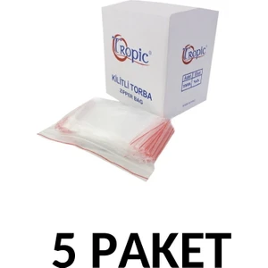 Tropic 5 Paket Kilitli Torba Kilitli Poşet 5x5 cm (2000 Li)