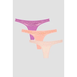 Joyful Spring Dantel Detaylı 3lü Tanga Külot