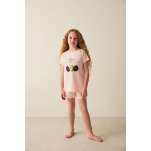 Kız Çocuk Avokado Baskılı Pijama Takımı
