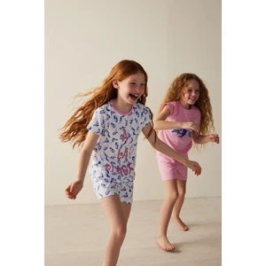 Kız Çocuk La Plage Baskılı 2Li Pijama Takımı