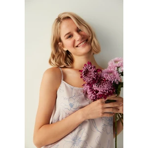 Lila Emmy Saten Atlet Pijama Üstü