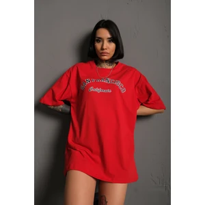 Kadın San Francisco California Baskılı Oversize T-Shirt