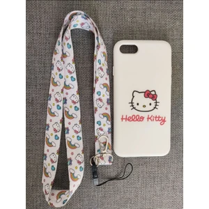 Iphone 7 / Iphone 8 / Iphone Se 2020 Hello Kitty Telefon Boyun Askılı Set