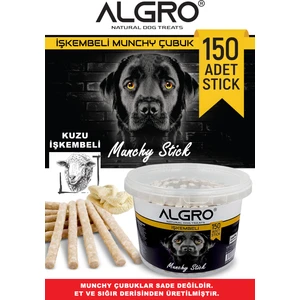 Kuzu Işkembeli Munchy Stick Çiğnemelik Yenilebilir 150 Adet / Kova Ambalaj