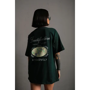 Kadın Fructification Baskılı Oversize T-Shirt